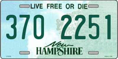 NH license plate 3702251