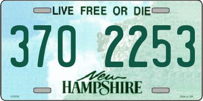 NH license plate 3702253
