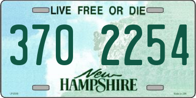 NH license plate 3702254