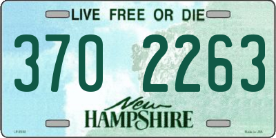NH license plate 3702263