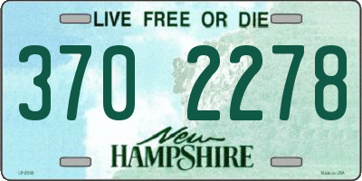 NH license plate 3702278