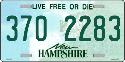 NH license plate 3702283