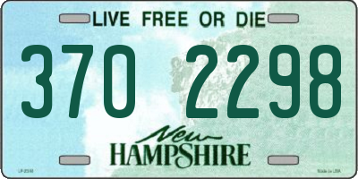 NH license plate 3702298