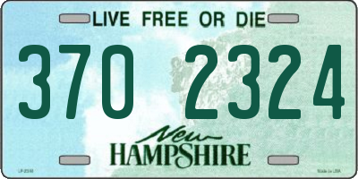 NH license plate 3702324