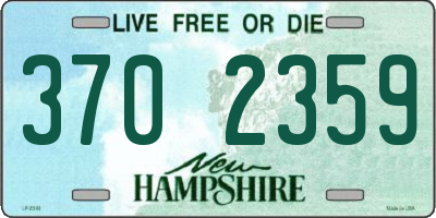 NH license plate 3702359