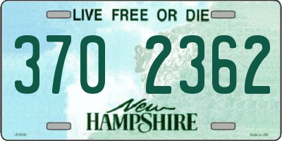NH license plate 3702362