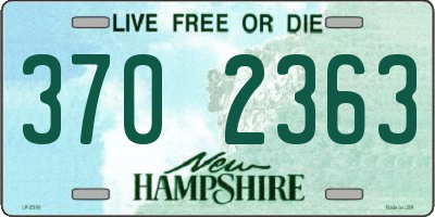NH license plate 3702363