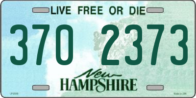 NH license plate 3702373