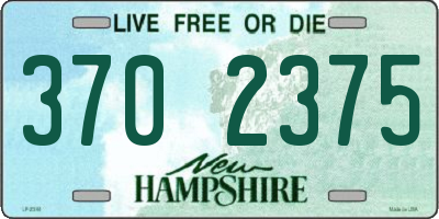 NH license plate 3702375