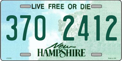 NH license plate 3702412