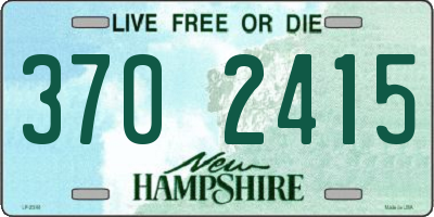 NH license plate 3702415
