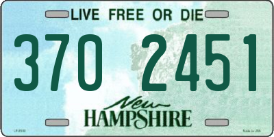 NH license plate 3702451