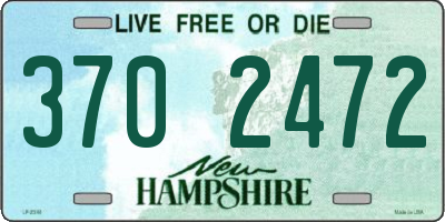 NH license plate 3702472