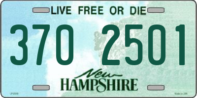 NH license plate 3702501