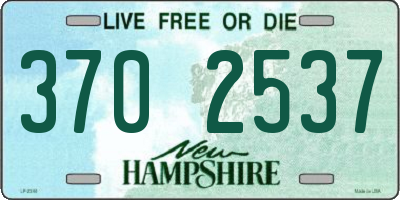 NH license plate 3702537
