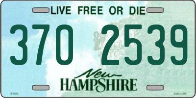 NH license plate 3702539