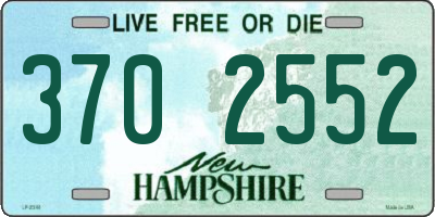 NH license plate 3702552