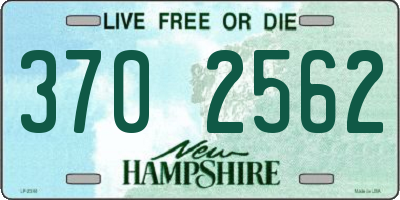 NH license plate 3702562