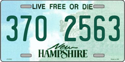NH license plate 3702563