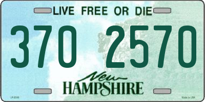 NH license plate 3702570