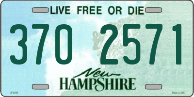 NH license plate 3702571