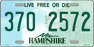 NH license plate 3702572