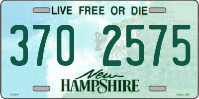 NH license plate 3702575