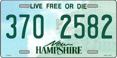NH license plate 3702582