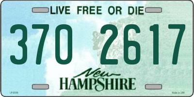 NH license plate 3702617
