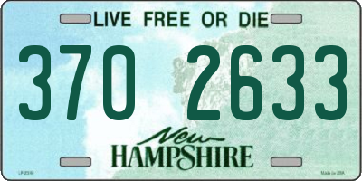 NH license plate 3702633