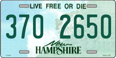 NH license plate 3702650