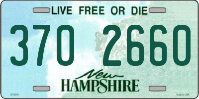 NH license plate 3702660