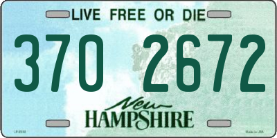 NH license plate 3702672