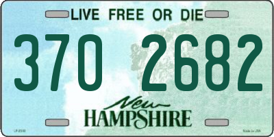 NH license plate 3702682
