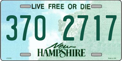 NH license plate 3702717