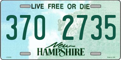 NH license plate 3702735