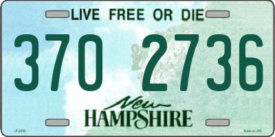 NH license plate 3702736