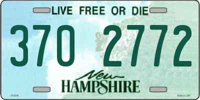 NH license plate 3702772