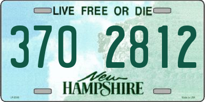 NH license plate 3702812