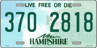 NH license plate 3702818