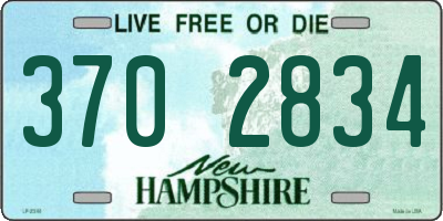 NH license plate 3702834