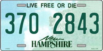 NH license plate 3702843
