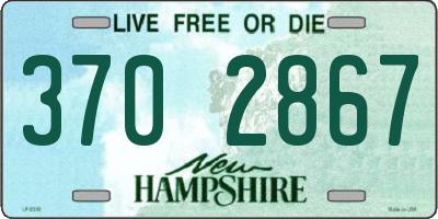 NH license plate 3702867