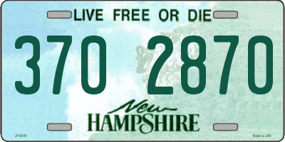 NH license plate 3702870
