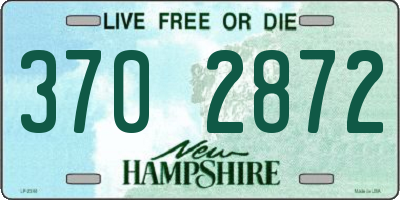 NH license plate 3702872