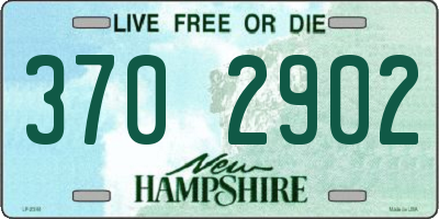 NH license plate 3702902