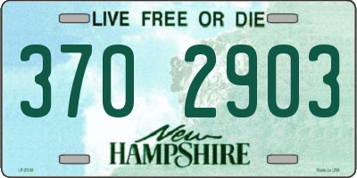 NH license plate 3702903
