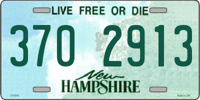 NH license plate 3702913