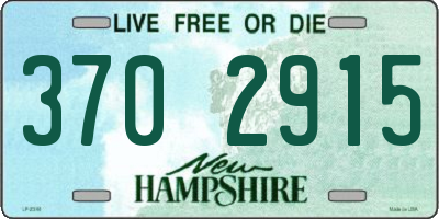 NH license plate 3702915