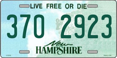 NH license plate 3702923